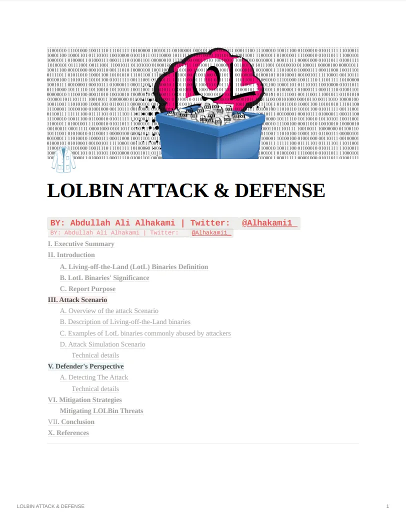 LOLBIN Attack & Defense - Abdullah Ali Alhakami